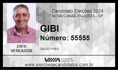 Candidato GIBI 2024 - NOVA CANAÃ PAULISTA - Eleições