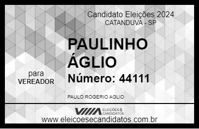 Candidato PAULINHO ÁGLIO 2024 - CATANDUVA - Eleições