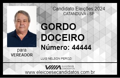 Candidato GORDO DOCEIRO 2024 - CATANDUVA - Eleições