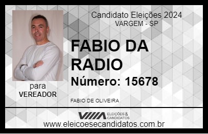 Candidato FABIO DA RADIO 2024 - VARGEM - Eleições