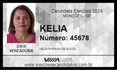 Candidato KELIA 2024 - MONÇÕES - Eleições