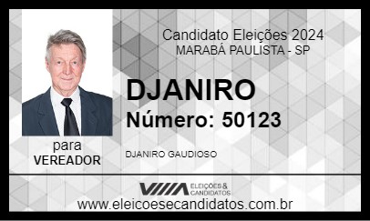 Candidato DJANIRO 2024 - MARABÁ PAULISTA - Eleições