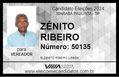 Candidato ZÉNITO RIBEIRO 2024 - MARABÁ PAULISTA - Eleições