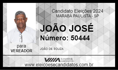 Candidato JOÃO JOSÉ 2024 - MARABÁ PAULISTA - Eleições