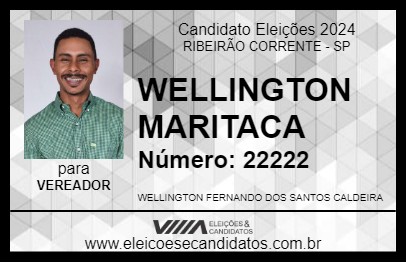 Candidato WELLINGTON MARITACA 2024 - RIBEIRÃO CORRENTE - Eleições