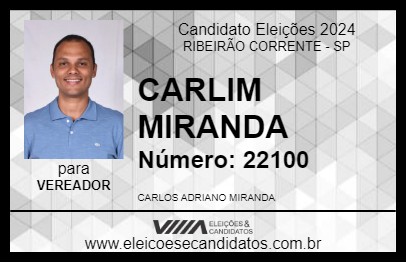 Candidato CARLIM MIRANDA 2024 - RIBEIRÃO CORRENTE - Eleições