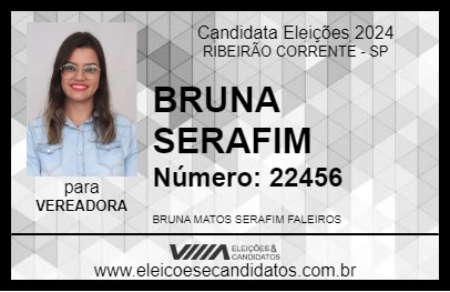 Candidato BRUNA SERAFIM 2024 - RIBEIRÃO CORRENTE - Eleições