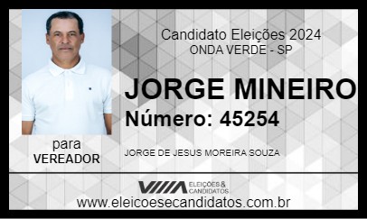 Candidato JORGE MINEIRO 2024 - ONDA VERDE - Eleições