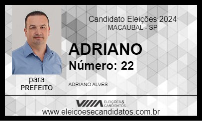 Candidato ADRIANO 2024 - MACAUBAL - Eleições