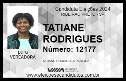 Candidato TATIANE RODRIGUES 2024 - RIBEIRÃO PRETO - Eleições