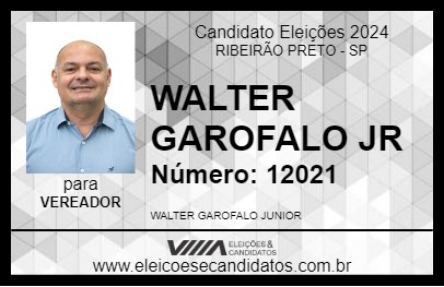 Candidato WALTER GAROFALO JR 2024 - RIBEIRÃO PRETO - Eleições