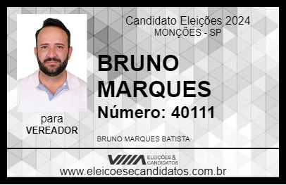 Candidato BRUNO MARQUES 2024 - MONÇÕES - Eleições