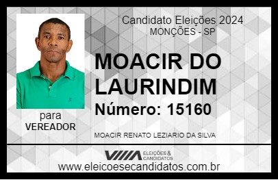 Candidato MOACIR DO LAURINDIM 2024 - MONÇÕES - Eleições