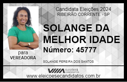 Candidato SOLANGE DA MELHOR IDADE 2024 - RIBEIRÃO CORRENTE - Eleições