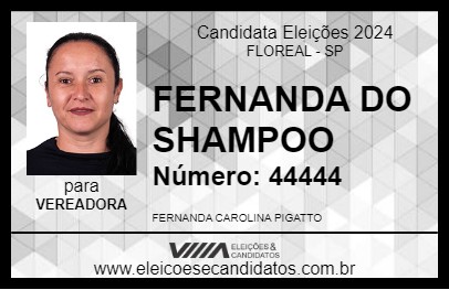 Candidato FERNANDA DO SHAMPOO 2024 - FLOREAL - Eleições