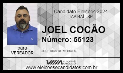 Candidato JOEL COCÃO 2024 - TAPIRAÍ - Eleições