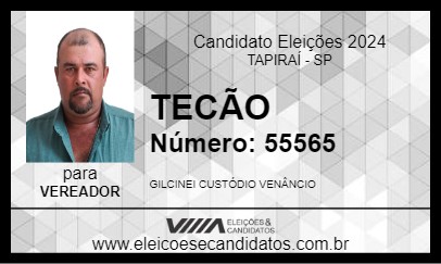 Candidato TECÃO 2024 - TAPIRAÍ - Eleições