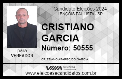 Candidato CRISTIANO GARCIA 2024 - LENÇÓIS PAULISTA - Eleições