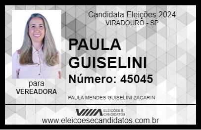 Candidato PAULA GUISELINI 2024 - VIRADOURO - Eleições