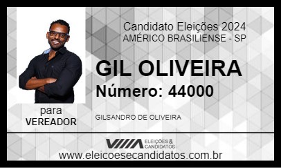 Candidato GIL OLIVEIRA 2024 - AMÉRICO BRASILIENSE - Eleições