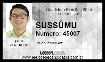 Candidato SUSSÚMU 2024 - PERUÍBE - Eleições