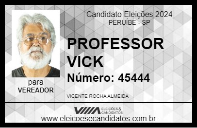 Candidato PROFESSOR VICK 2024 - PERUÍBE - Eleições