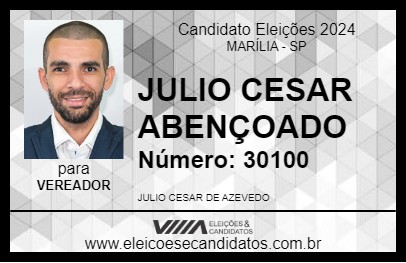 Candidato JULIO CESAR ABENÇOADO 2024 - MARÍLIA - Eleições