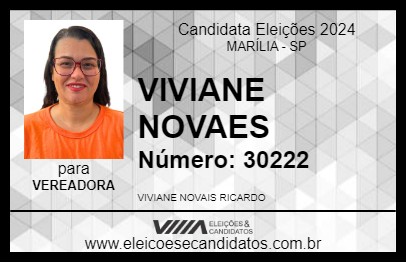 Candidato VIVIANE NOVAES 2024 - MARÍLIA - Eleições