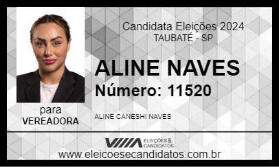 Candidato ALINE NAVES 2024 - TAUBATÉ - Eleições