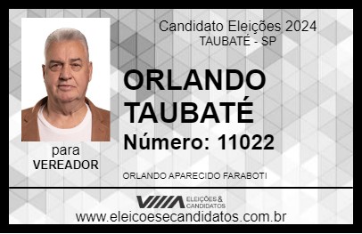 Candidato ORLANDO TAUBATÉ 2024 - TAUBATÉ - Eleições