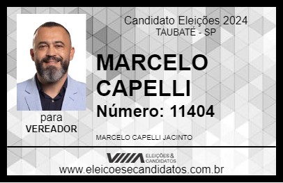 Candidato MARCELO CAPELLI 2024 - TAUBATÉ - Eleições