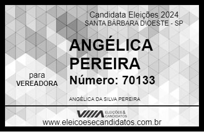 Candidato ANGÉLICA PEREIRA 2024 - SANTA BÁRBARA D\OESTE - Eleições