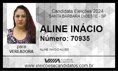 Candidato ALINE INÁCIO 2024 - SANTA BÁRBARA D\OESTE - Eleições