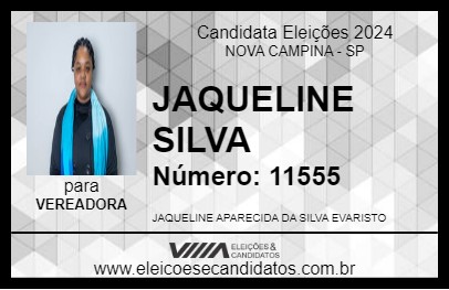 Candidato JAQUELINE SILVA 2024 - NOVA CAMPINA - Eleições