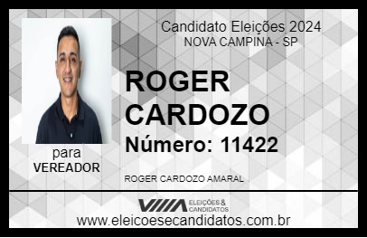 Candidato ROGER CARDOZO 2024 - NOVA CAMPINA - Eleições