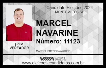 Candidato MARCEL NAVARINE 2024 - MONTE ALTO - Eleições