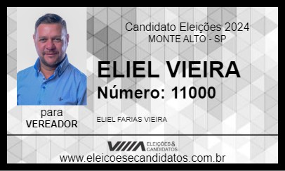 Candidato ELIEL VIEIRA 2024 - MONTE ALTO - Eleições