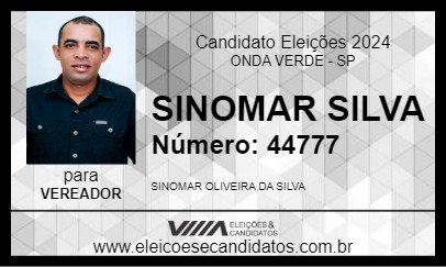 Candidato SINOMAR SILVA 2024 - ONDA VERDE - Eleições