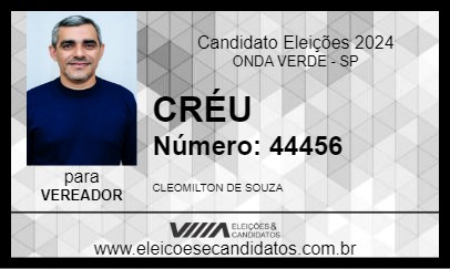 Candidato CRÉU 2024 - ONDA VERDE - Eleições