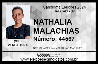 Candidato NATHALIA MALACHIAS 2024 - BATATAIS - Eleições