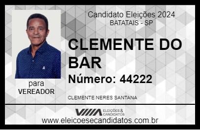 Candidato CLEMENTE DO BAR 2024 - BATATAIS - Eleições