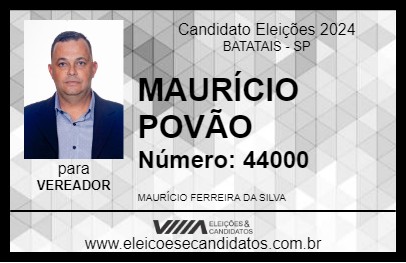 Candidato MAURÍCIO POVÃO 2024 - BATATAIS - Eleições