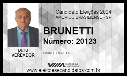 Candidato BRUNETTI 2024 - AMÉRICO BRASILIENSE - Eleições