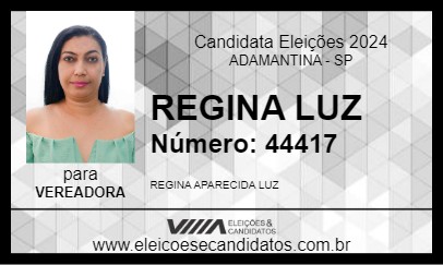 Candidato REGINA LUZ 2024 - ADAMANTINA - Eleições