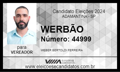 Candidato WERBÃO 2024 - ADAMANTINA - Eleições