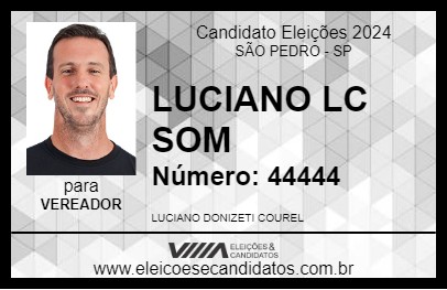 Candidato LUCIANO LC SOM 2024 - SÃO PEDRO - Eleições