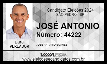 Candidato JOSÉ ANTONIO 2024 - SÃO PEDRO - Eleições