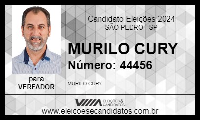 Candidato MURILO CURY 2024 - SÃO PEDRO - Eleições