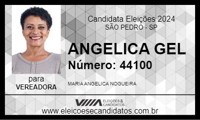 Candidato ANGELICA GEL 2024 - SÃO PEDRO - Eleições