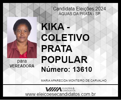 Candidato KIKA - COLETIVO PRATA POPULAR 2024 - ÁGUAS DA PRATA - Eleições